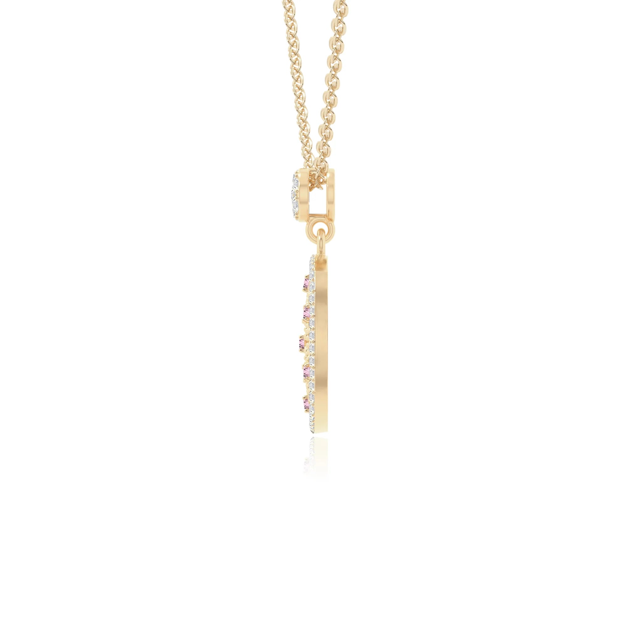natural pink-tourmaline infinity love knot necklaces in yellow gold vermeil 