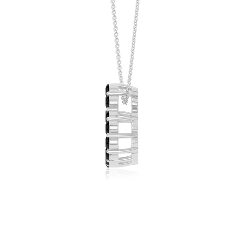 natural black-onyx heart necklaces in sterling silver 