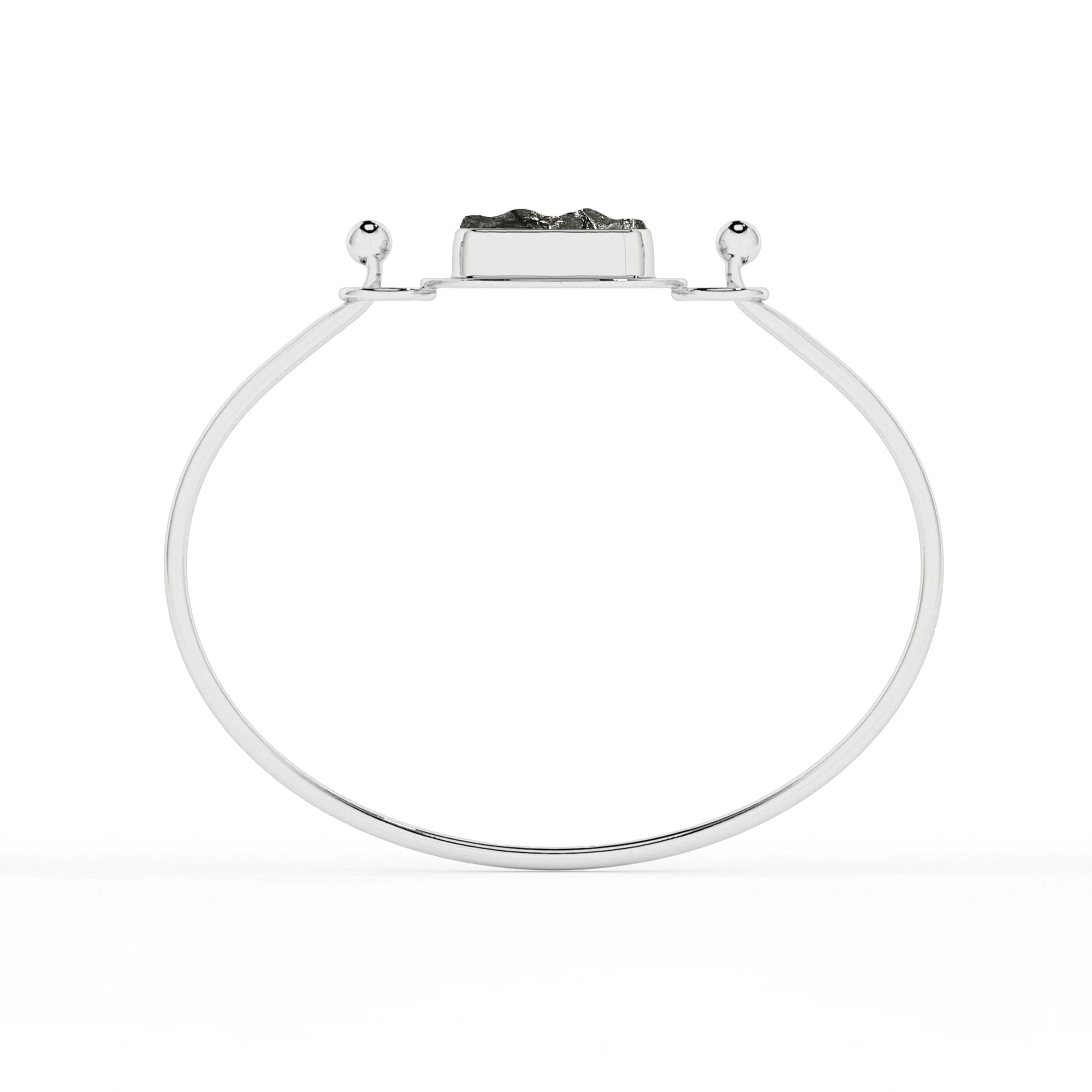 natural meteorite rough shape twister bracelet