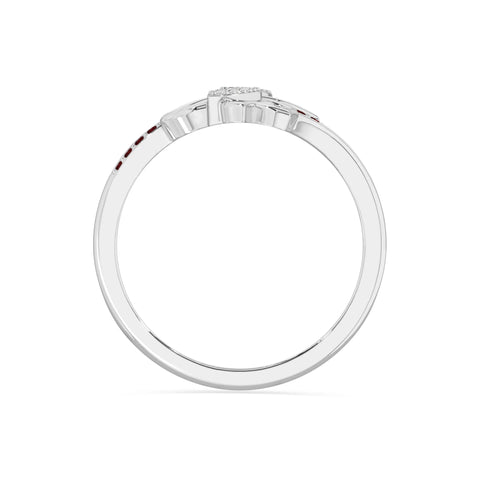 natural garnet lotus blossom rings in sterling silver 