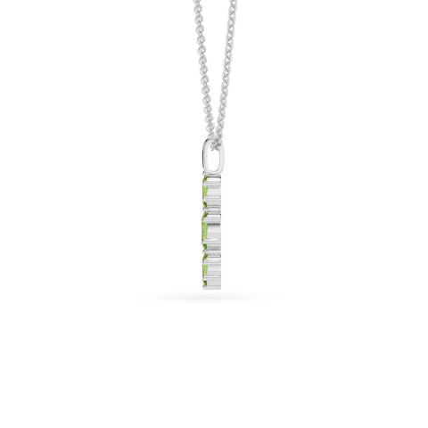 natural peridot oval shape pendant necklace