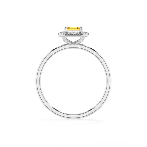 lab-grown yellow-sapphire emerald halo solitaire engagement ring