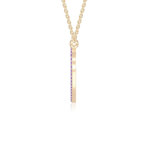 natural amethyst heart necklaces in yellow gold vermeil 
