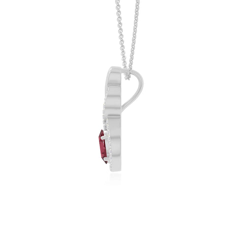 natural ruby infinity necklaces in sterling silver 