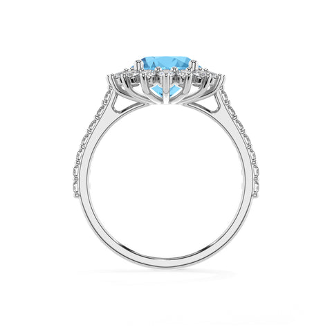 natural swiss blue topaz round half eterity halo solitaire engagement ring