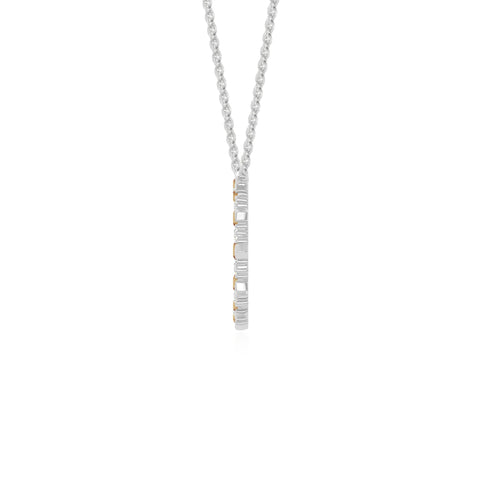 natural citrine sun necklaces in sterling silver 