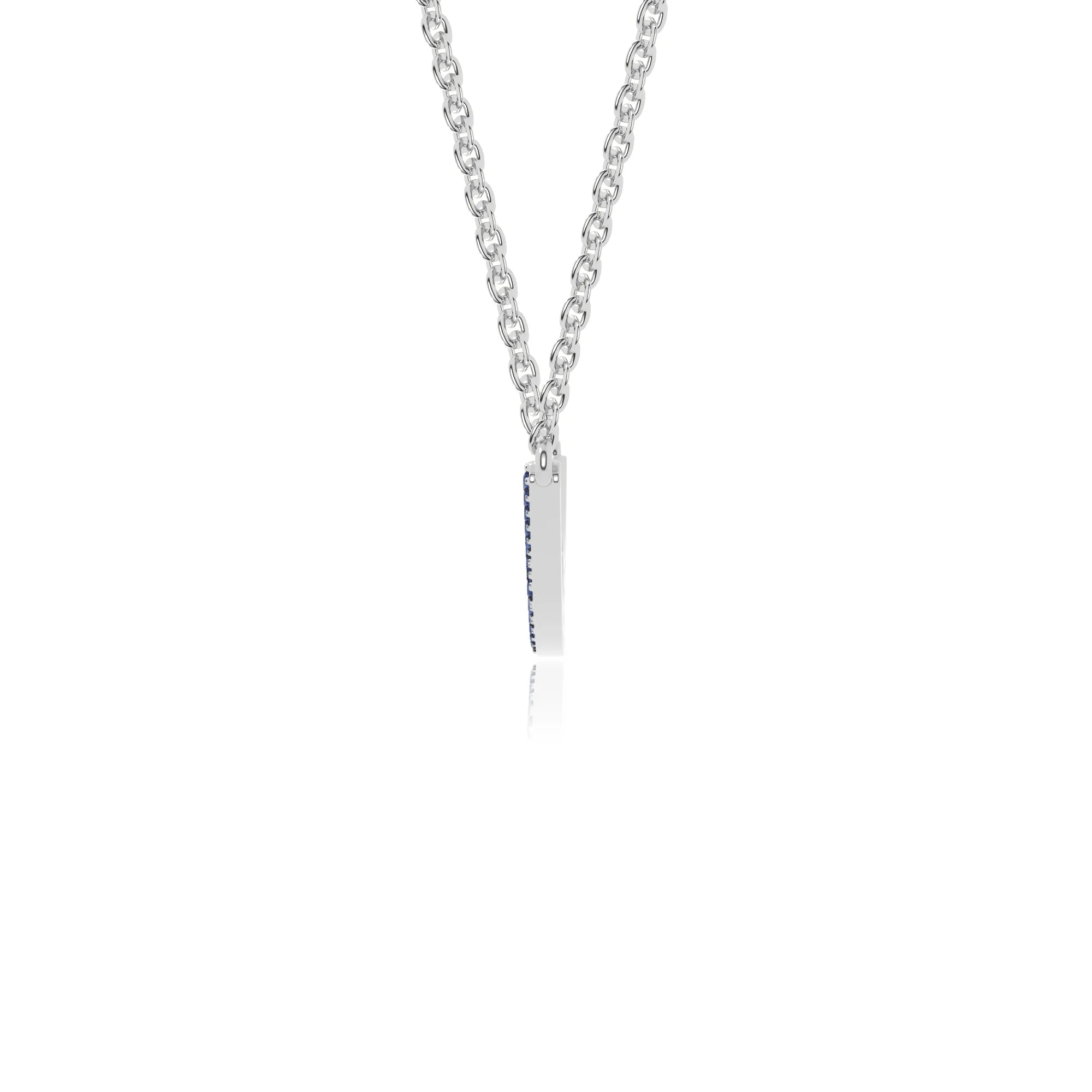 natural blue-sapphire bypass curved bar necklaces in sterling silver 