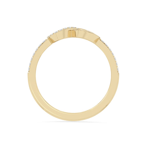 natural moissanite interlocking heart promise rings in yellow gold vermeil