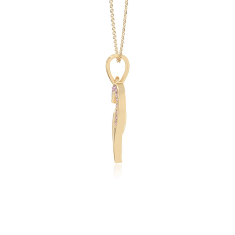 natural pink-tourmaline infinity necklaces in yellow gold vermeil 