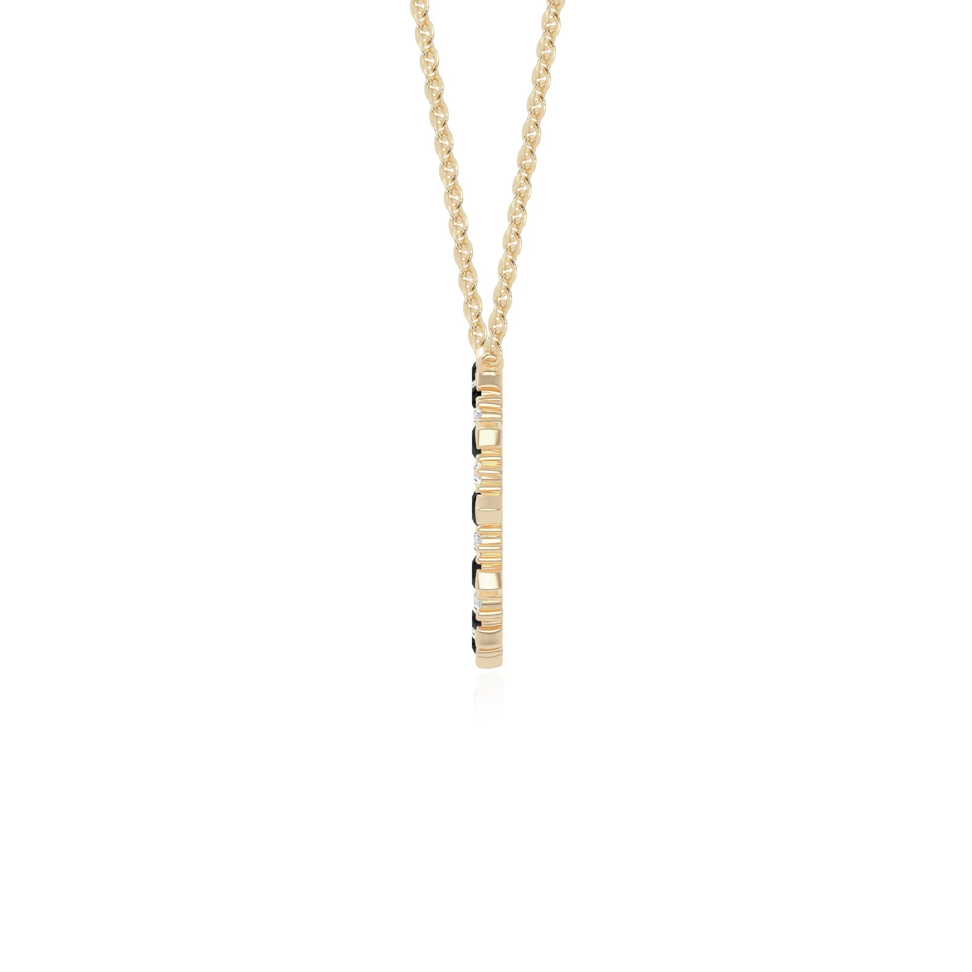 natural black-onyx sun necklaces in yellow gold vermeil 