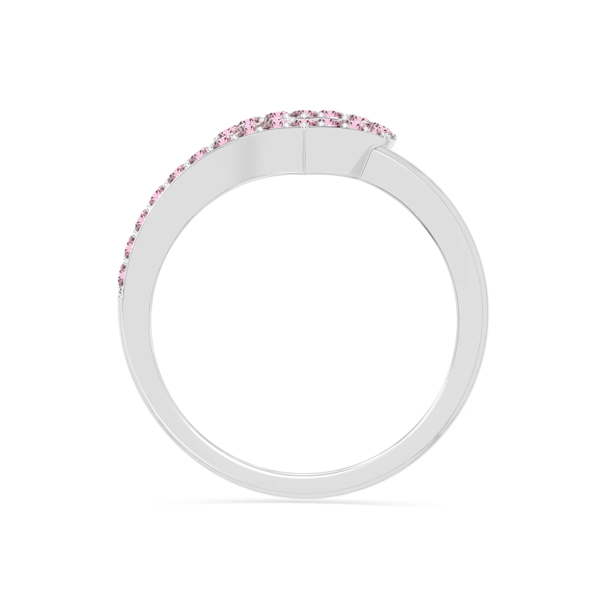 natural pink tourmaline heart promise rings in sterling silver 