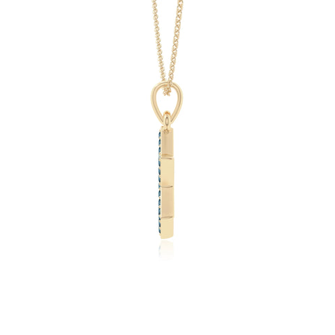 natural london-blue-topaz star of david necklaces in yellow gold vermeil 