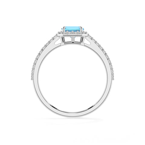 natural swiss blue topaz swiss blue topaz half eterity halo solitaire engagement ring