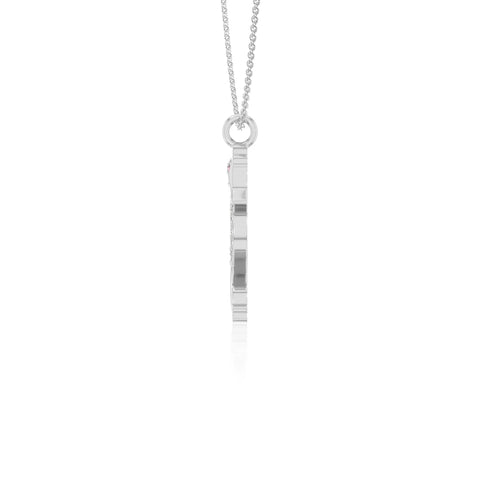 natural pink-tourmaline sea horse necklaces in sterling silver 