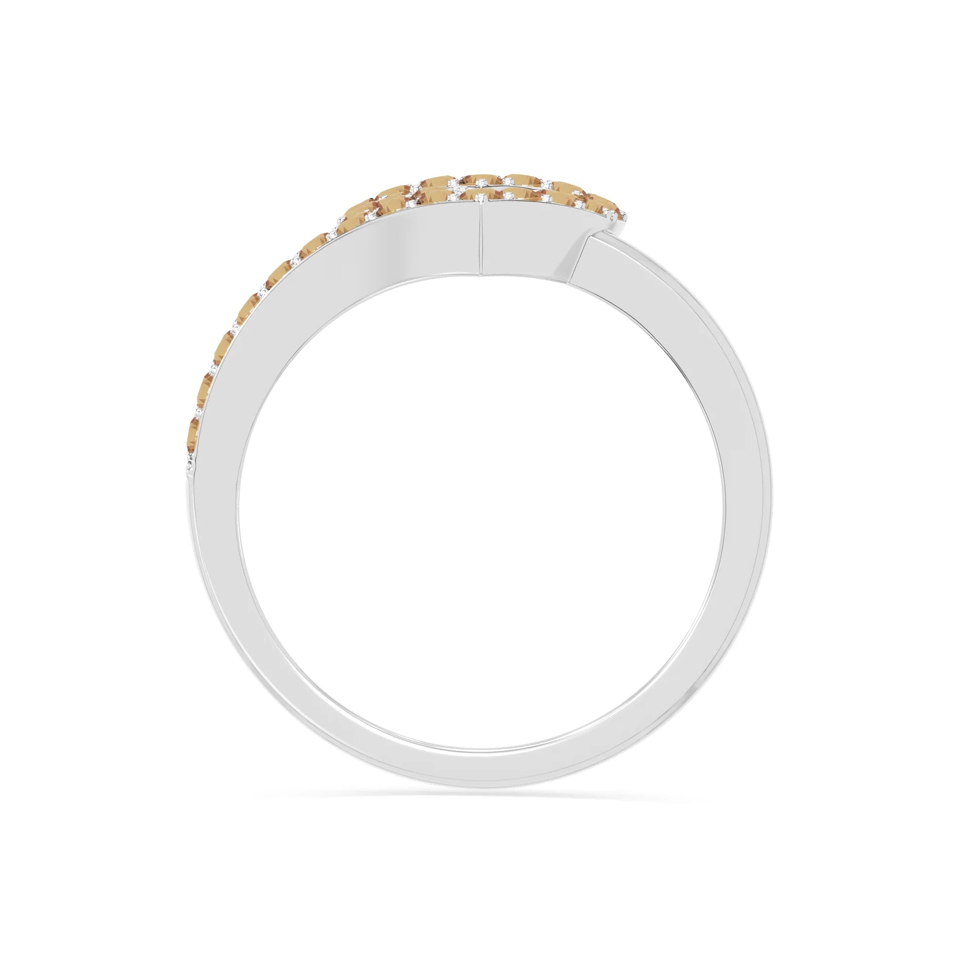 natural citrine heart promise rings in sterling silver 