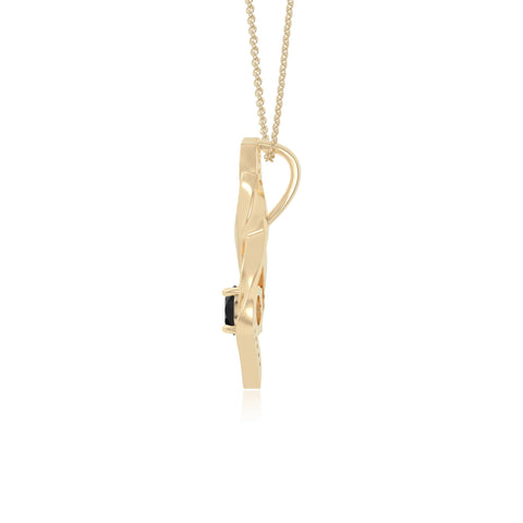natural black-onyx infinity necklaces in yellow gold vermeil 