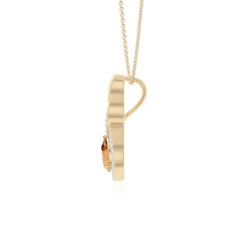 natural citrine infinity necklaces in yellow gold vermeil 