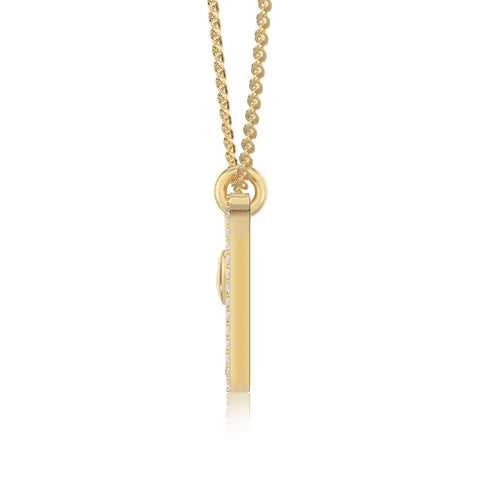 moissanite Initials necklaces in yellow gold vermeil 