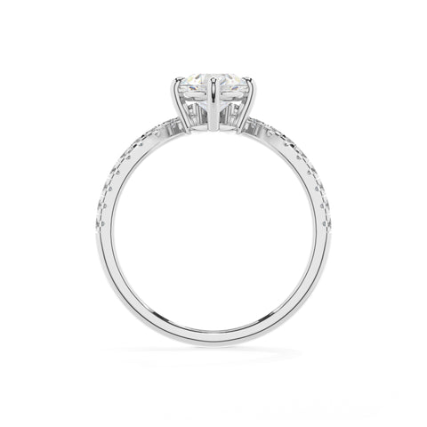 lab-grown moissanite oval solitaire engagement ring