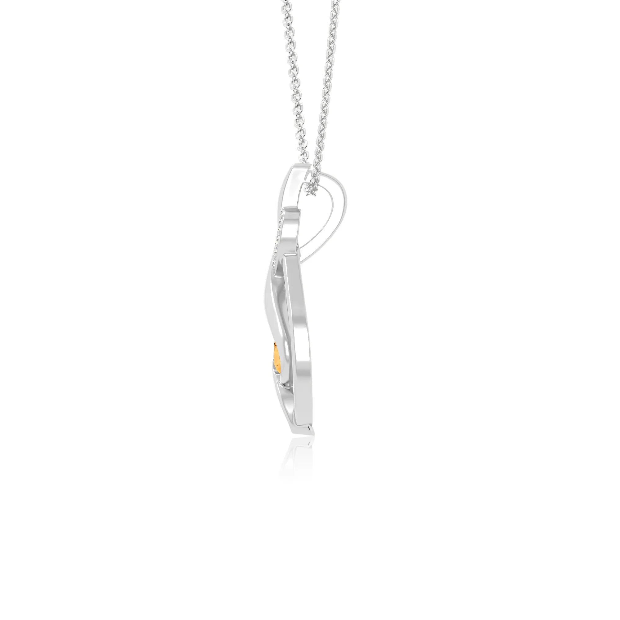 natural citrine twisted infinty knot necklaces in sterling silver 