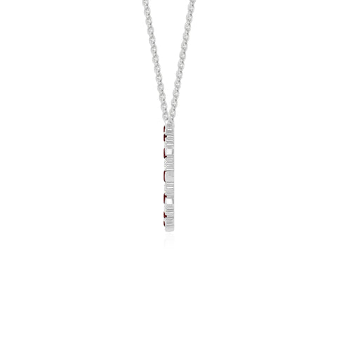 natural garnet sun necklaces in sterling silver 