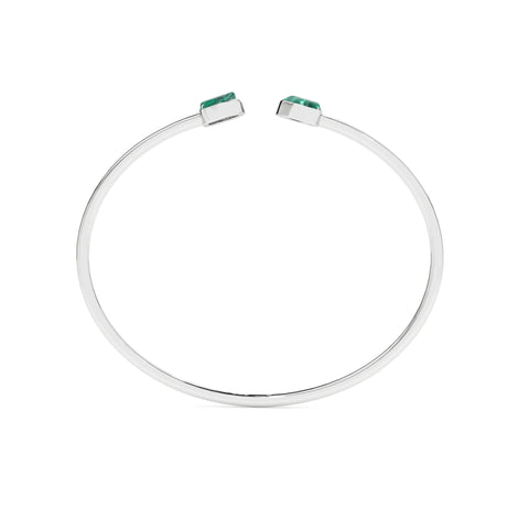 natural malachite rough shape twister bracelet