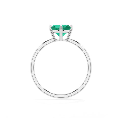 lab-grown emerald oval solitaire engagement ring