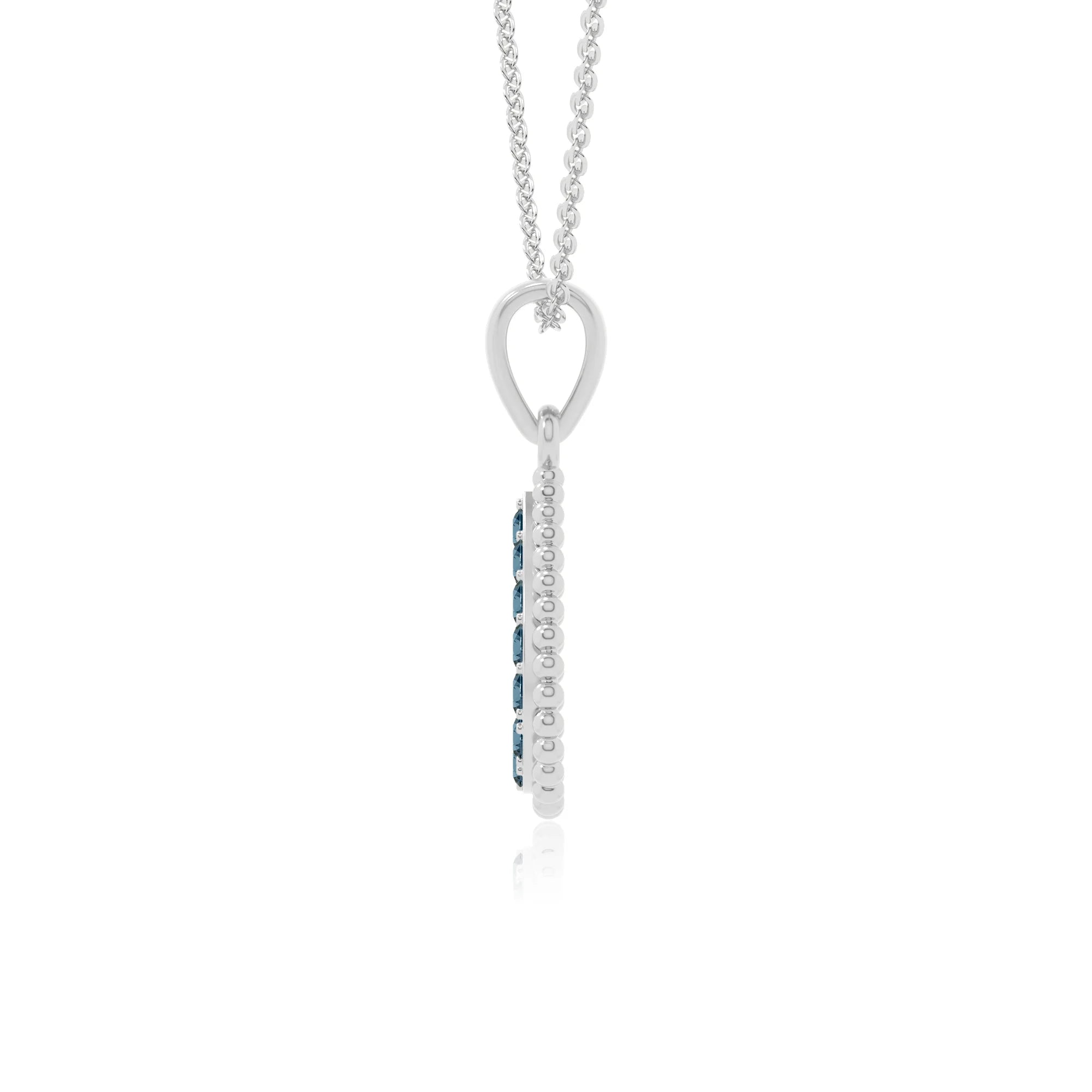 natural london-blue-topaz infinity love knot necklaces in sterling silver 