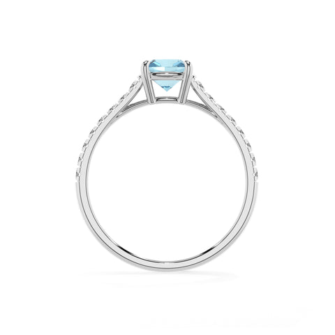 lab grown aquamarine cushion half eterity solitaire engagement ring