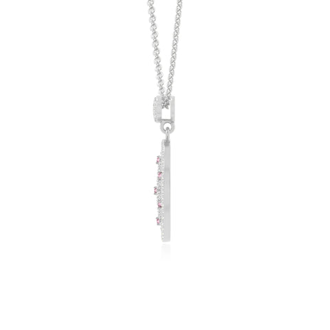 natural pink-tourmaline infinity love knot necklaces in sterling silver 