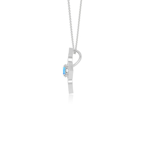 natural labradorite 4 petal flower necklaces in sterling silver 