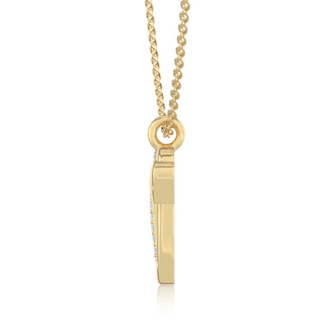 moissanite Initials necklaces in yellow gold vermeil 