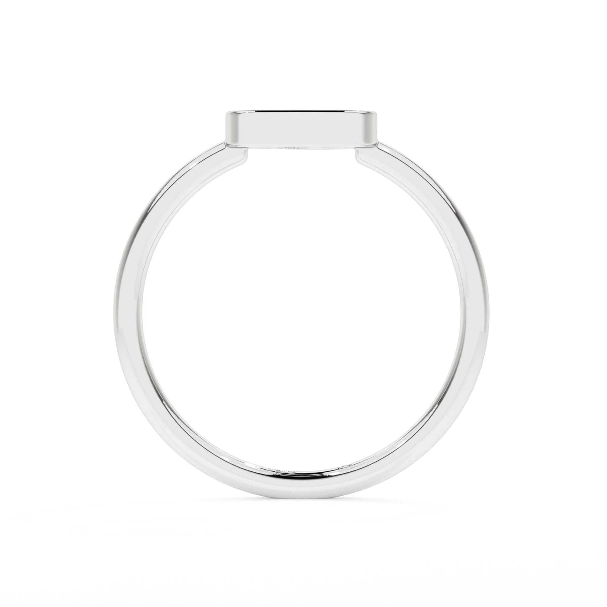 labradorite cloud shape stackable bezel-set ring