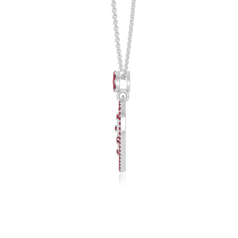 natural ruby infinity love knot necklaces in sterling silver 