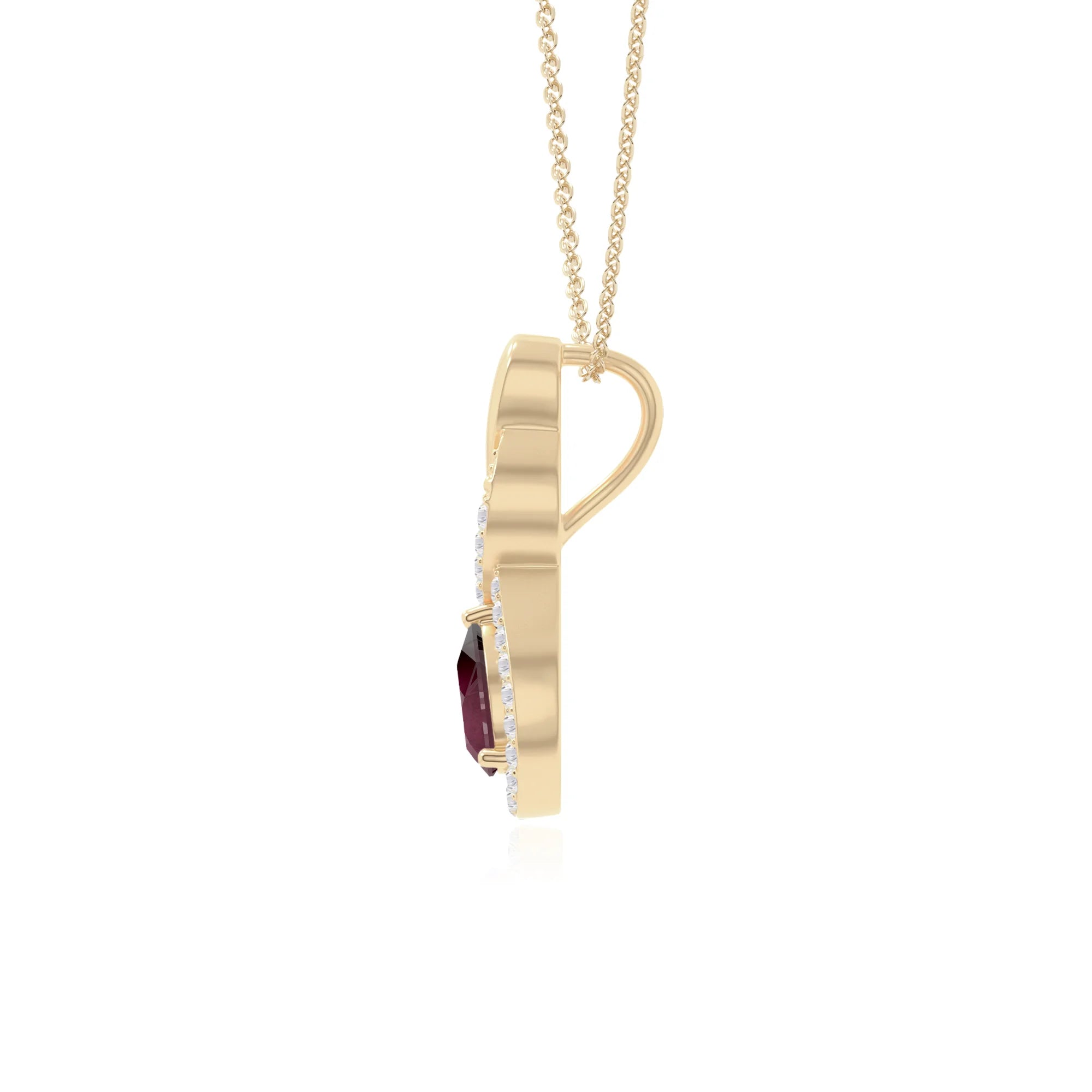 natural ruby infinity necklaces in yellow gold vermeil 