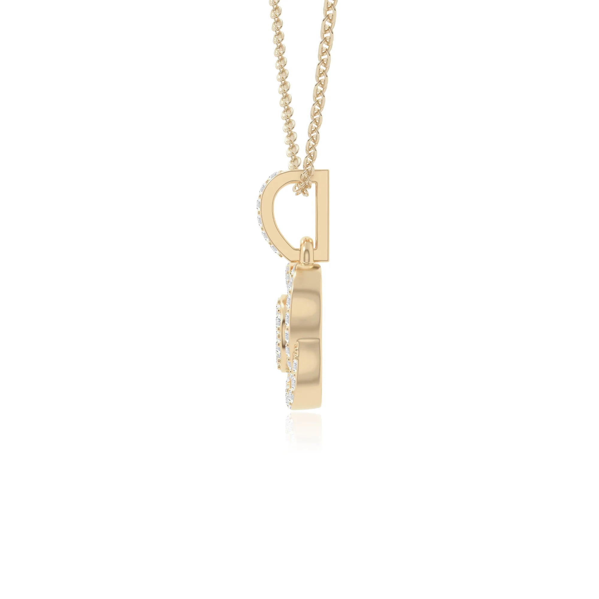 moissanite inner power necklaces in yellow gold vermeil 