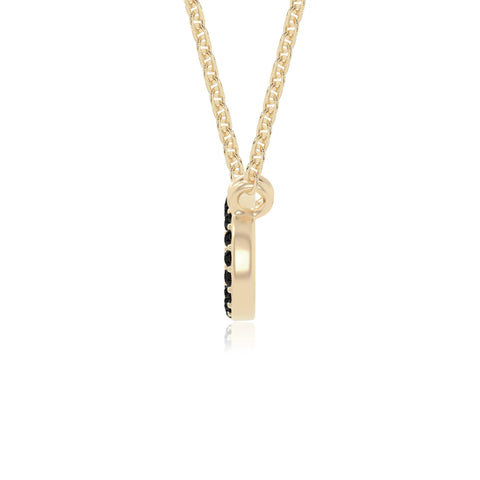 natural black-onyx oval paperclip necklaces in yellow gold vermeil 