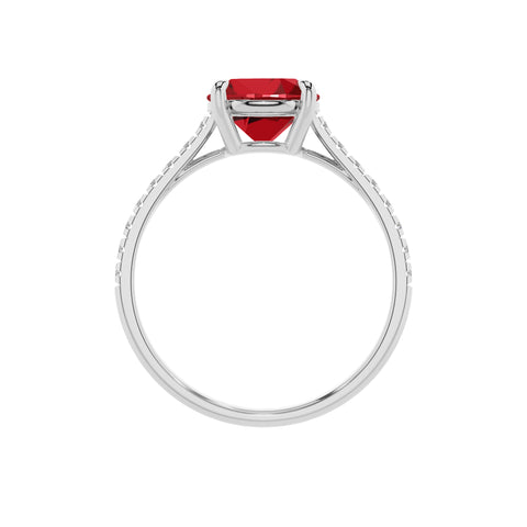 lab-grown ruby round half eterity solitaire engagement ring