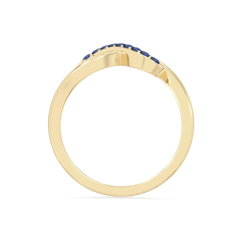 natural blue sapphire infinity promise rings in yellow gold vermeil