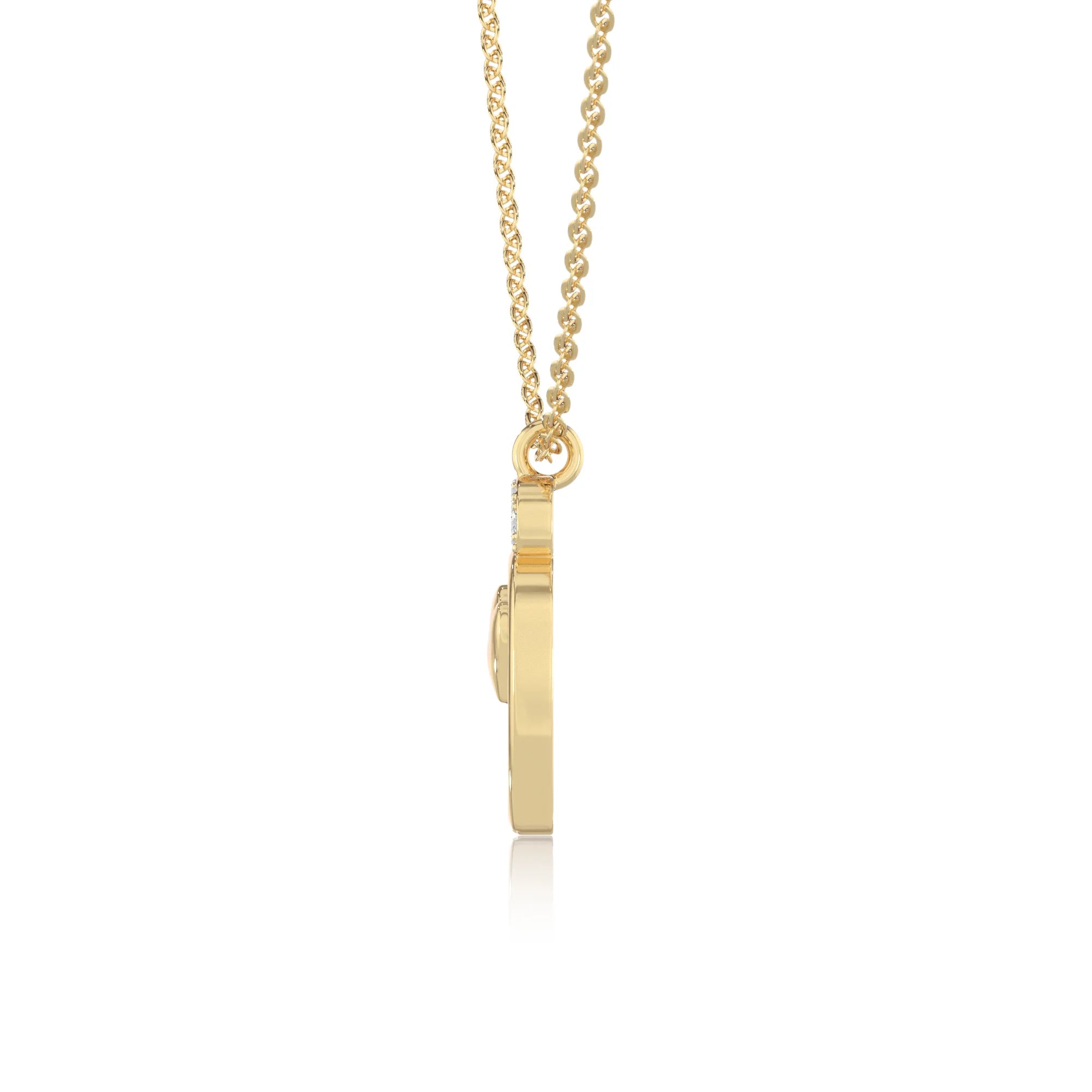 moissanite Initials necklaces in yellow gold vermeil 