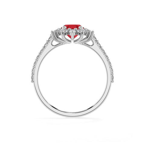 lab-grown ruby oval half eterity halo solitaire engagement ring