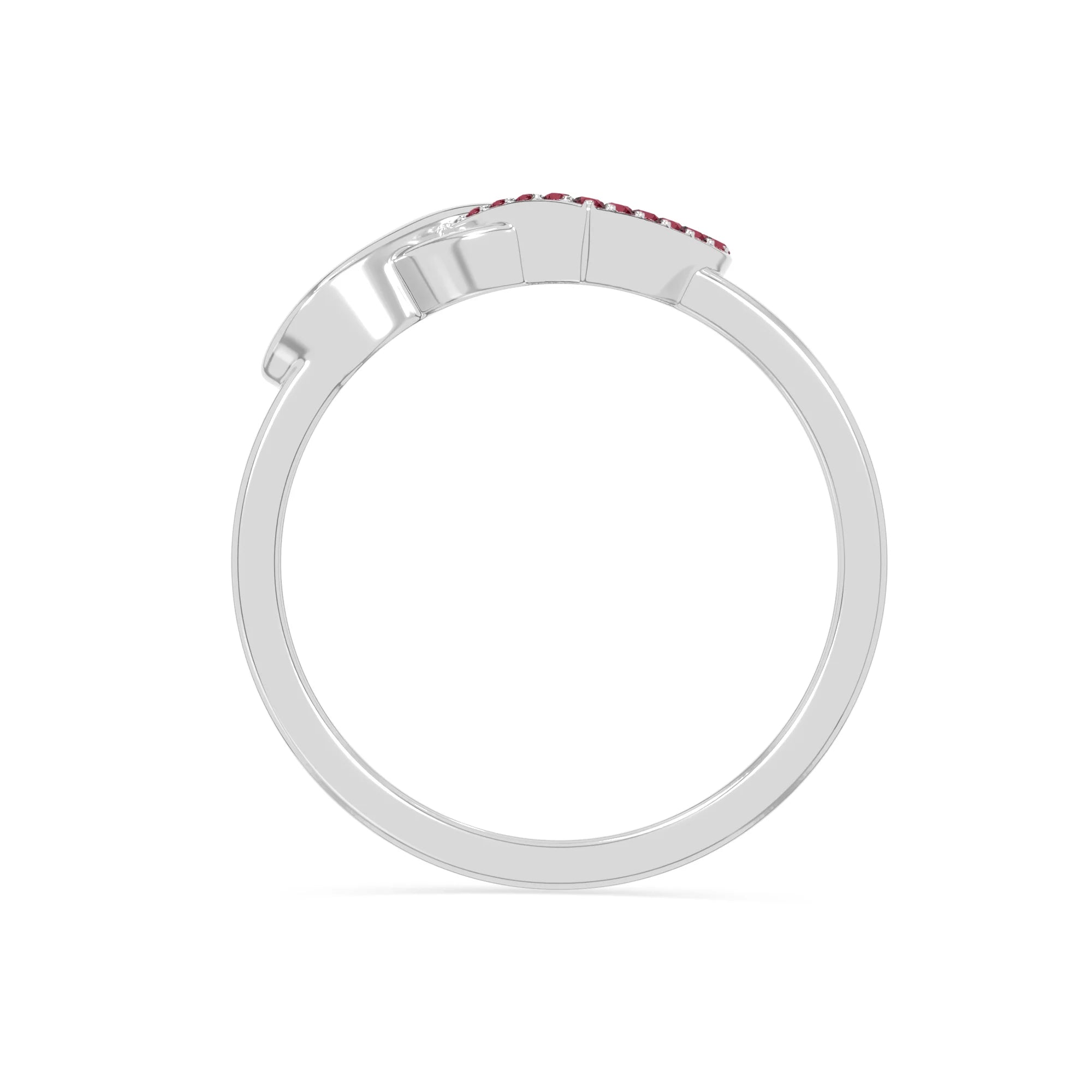 natural ruby infinity heart promise rings in sterling silver 