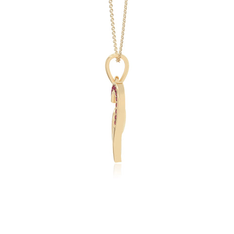 natural ruby infinity necklaces in yellow gold vermeil 