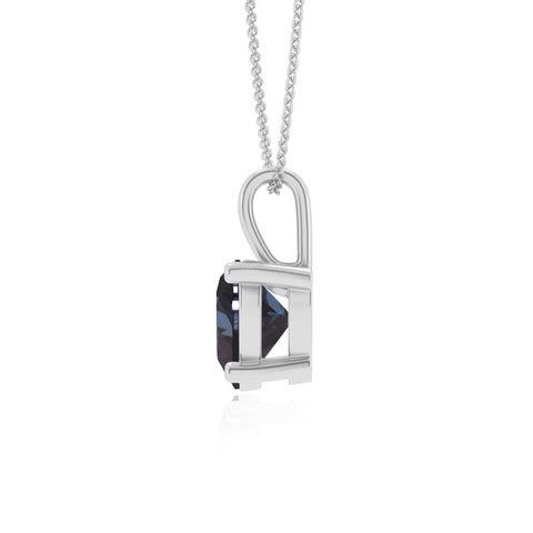 lab grown alexandrite heart shape solitaire pendant necklace