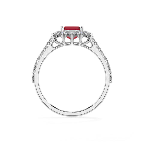 lab-grown ruby emerald half eterity halo solitaire engagement ring