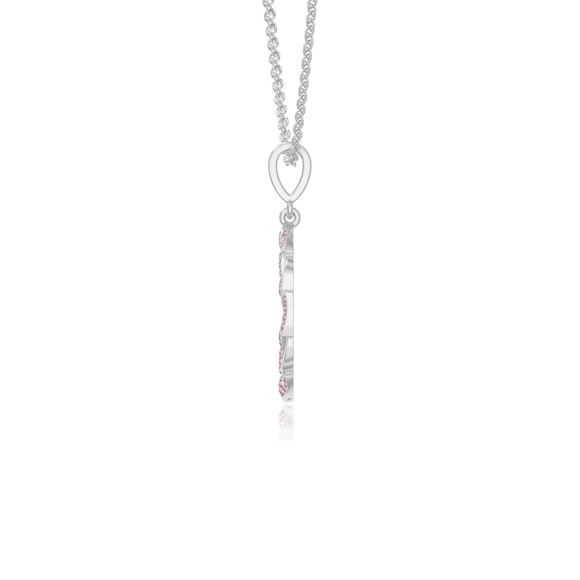 natural pink-tourmaline infinity love knot necklaces in sterling silver 
