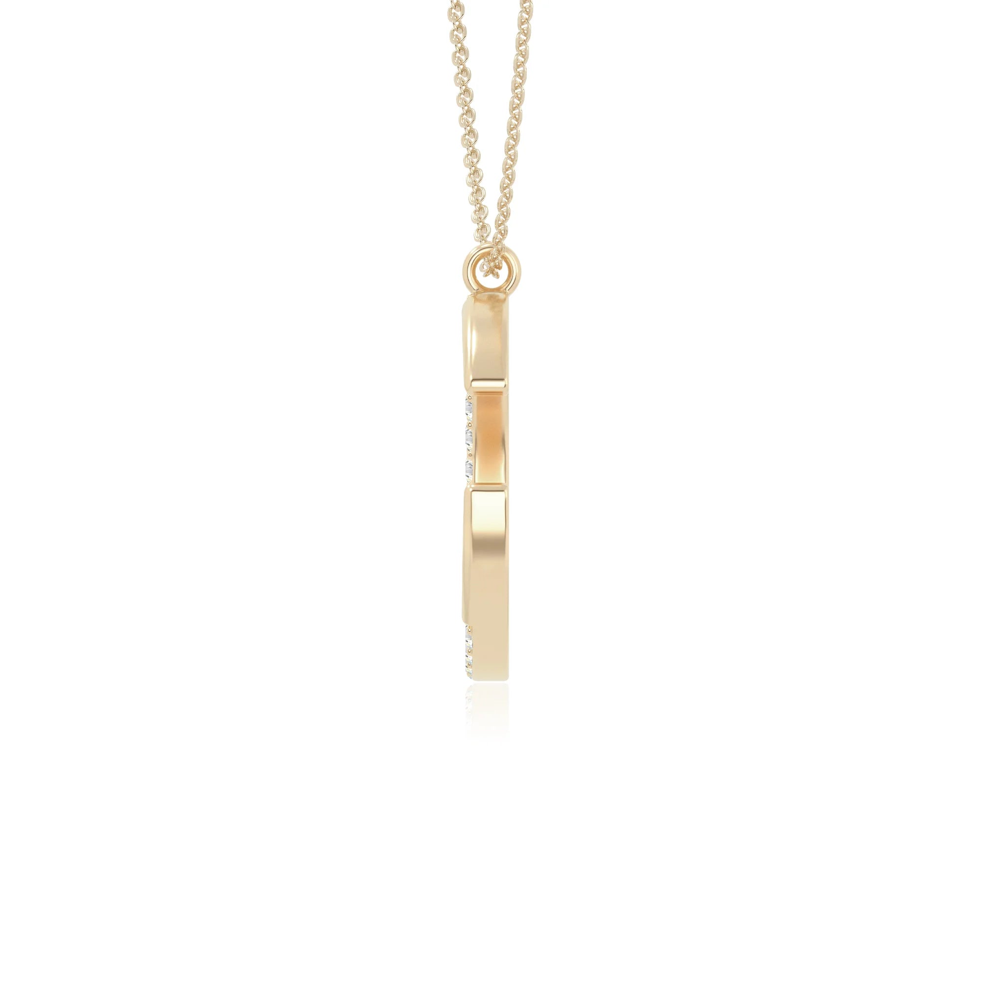 moissanite moon & star necklaces in yellow gold vermeil 