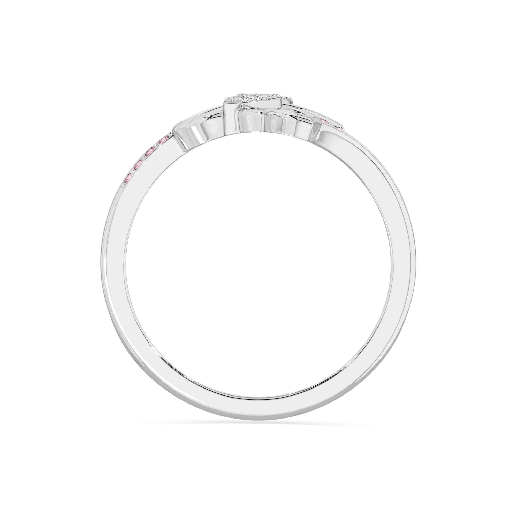 natural pink tourmaline lotus blossom rings in sterling silver 