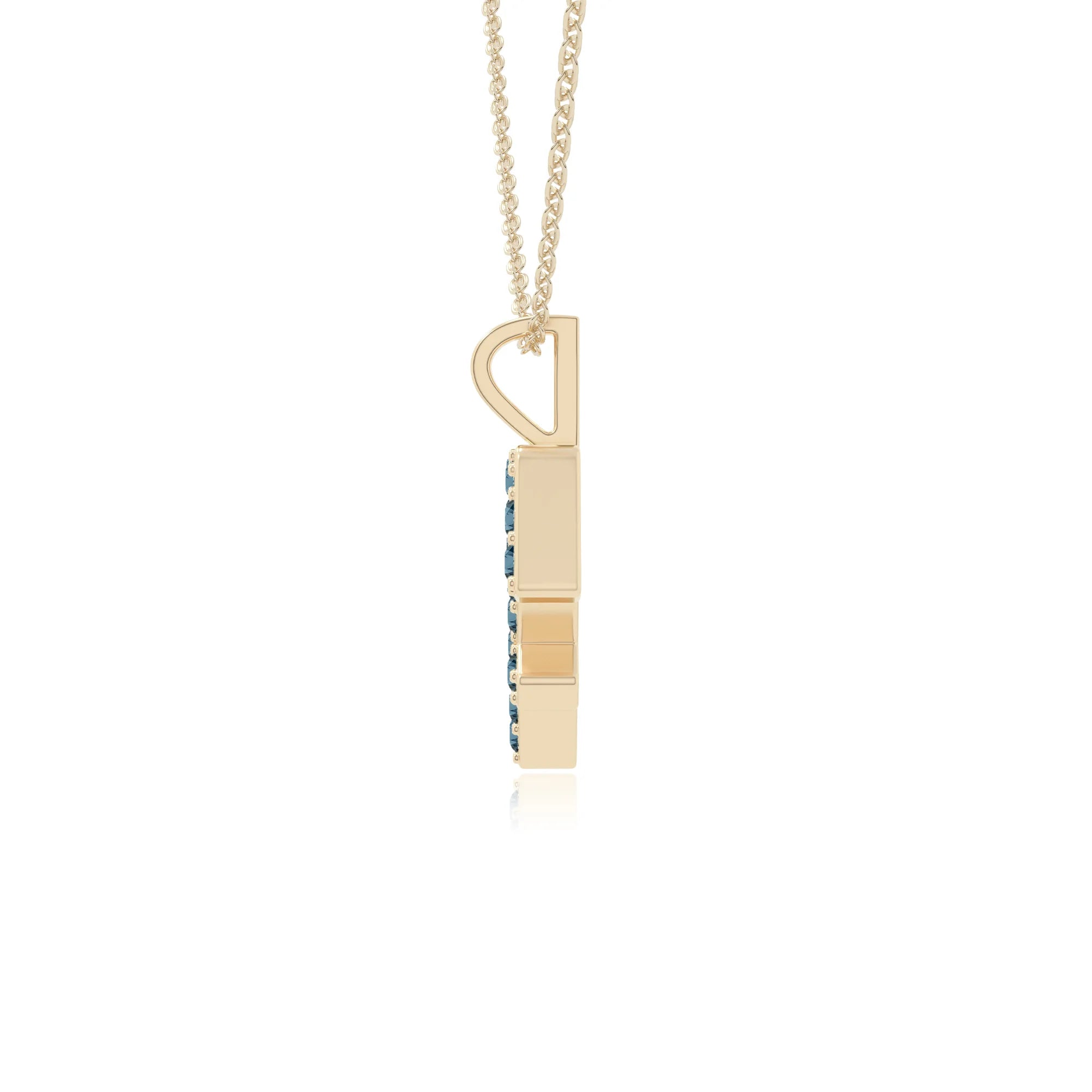 natural london-blue-topaz sagittarius zodiac necklaces in yellow gold vermeil 