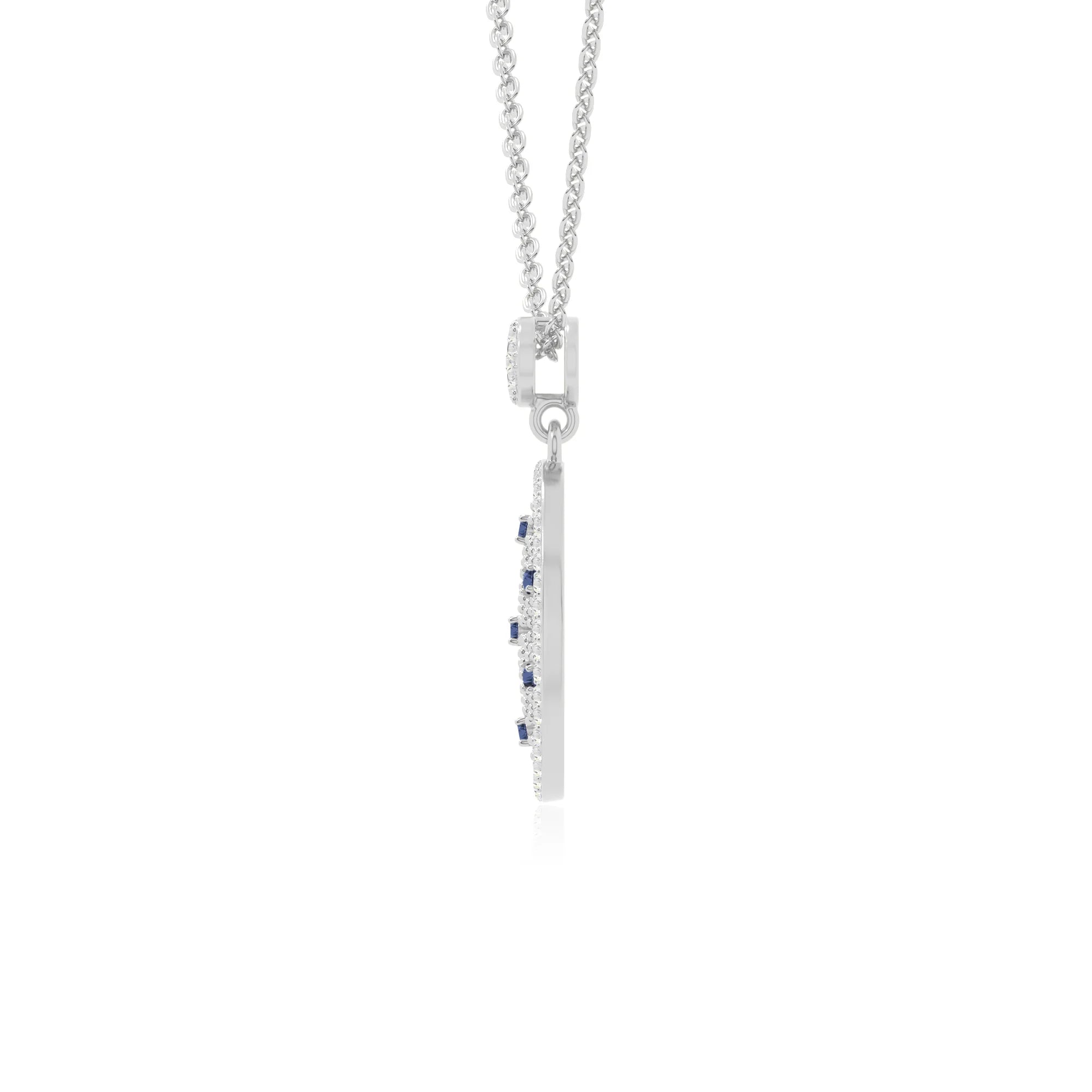 natural blue-sapphire infinity love knot necklaces in sterling silver 